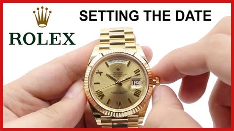 set clock rolex|adjust rolex day date.